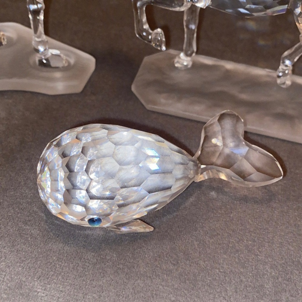 Swarovski Crystal Vintage Whale Figurine Statue